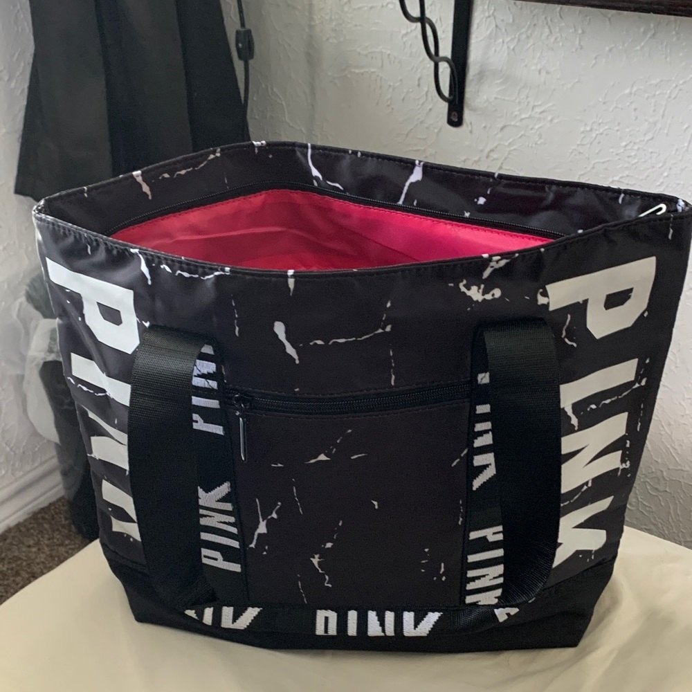 🖤 🩷 NEW! Pink Black Marble Print Tote Bag  🖤 🩷